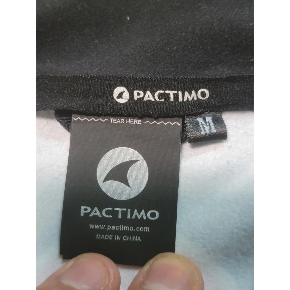 Pactimo Mens Medium Cycling Jacket Gray Black Full Zip Thermal Born In Colorado